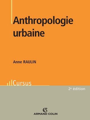 cover image of Anthropologie urbaine--2e éd.